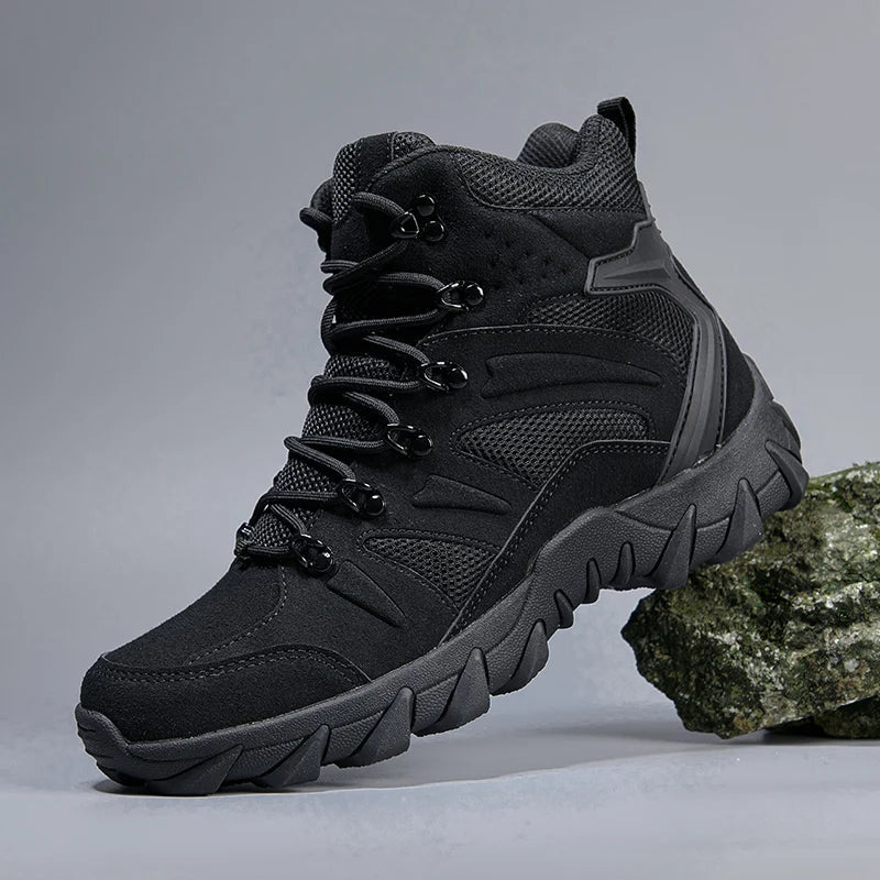 Sapatos de trekking masculinos botas táticas para homens tênis ao ar livre montanhismo acampamento solas grossas sapatos de corrida de alta qualidade