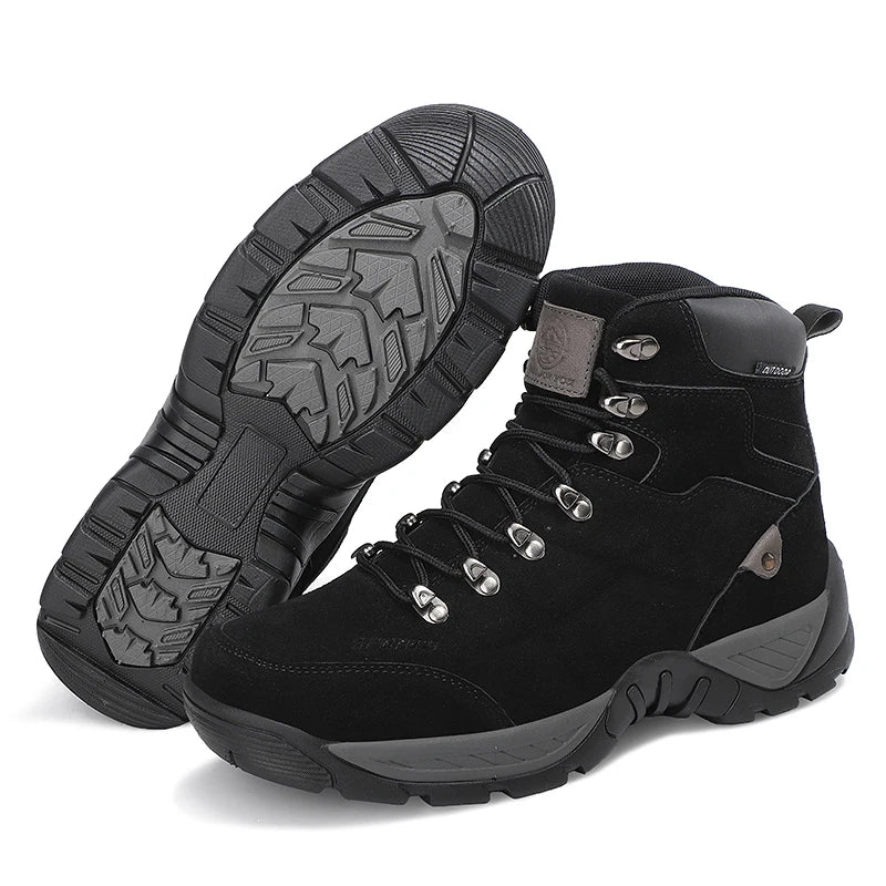 Sapatos de trekking masculinos botas táticas para homens tênis ao ar livre montanhismo acampamento solas grossas sapatos de corrida de alta qualidade