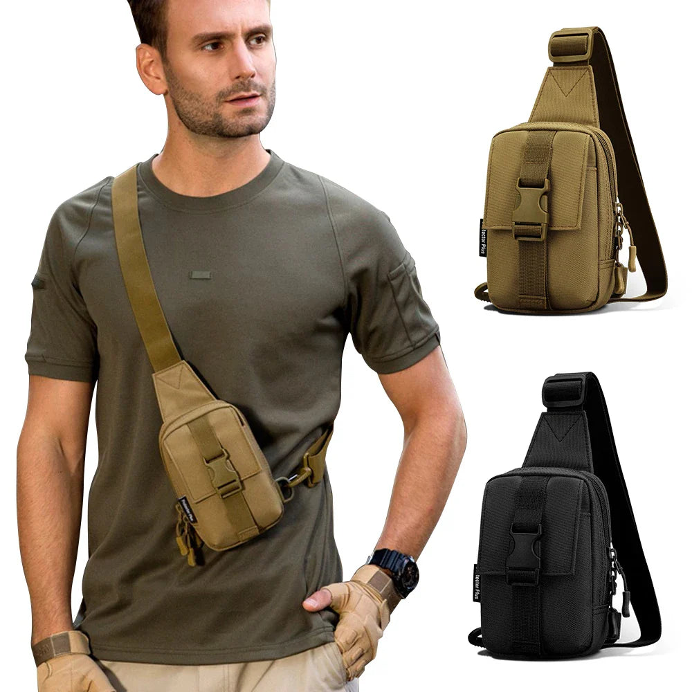 Bolsa Tática de Peito — Crossbody Militar para Hiking, Trekking e Outdoor