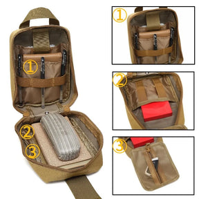 Bolsa Tática de Primeiros Socorros — Kit de Sobrevivência e Resgate Outdoor