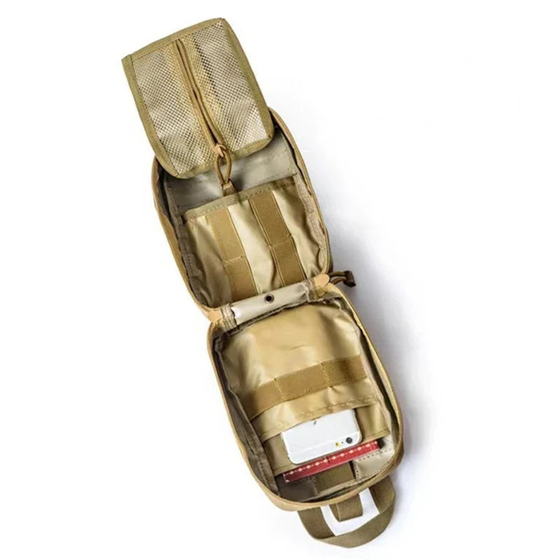 Bolsa Tática de Primeiros Socorros — Kit de Sobrevivência e Resgate Outdoor