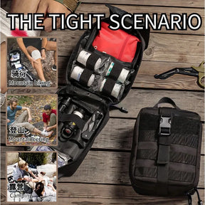 Bolsa Tática de Primeiros Socorros — Kit de Sobrevivência e Resgate Outdoor