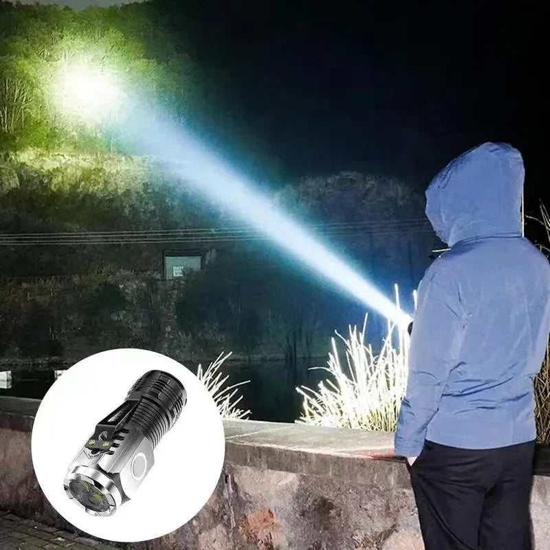 Lanterna Tática Strong LED — Clip Portátil e Recarregável
